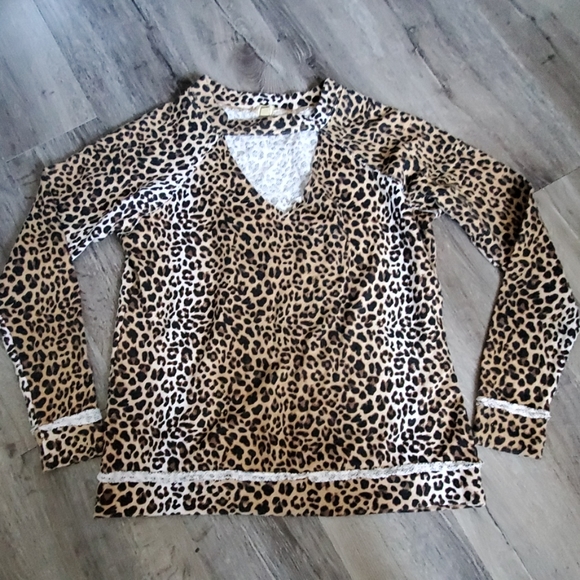 True Craft Sweaters - True Craft Cheetah Print Sweater